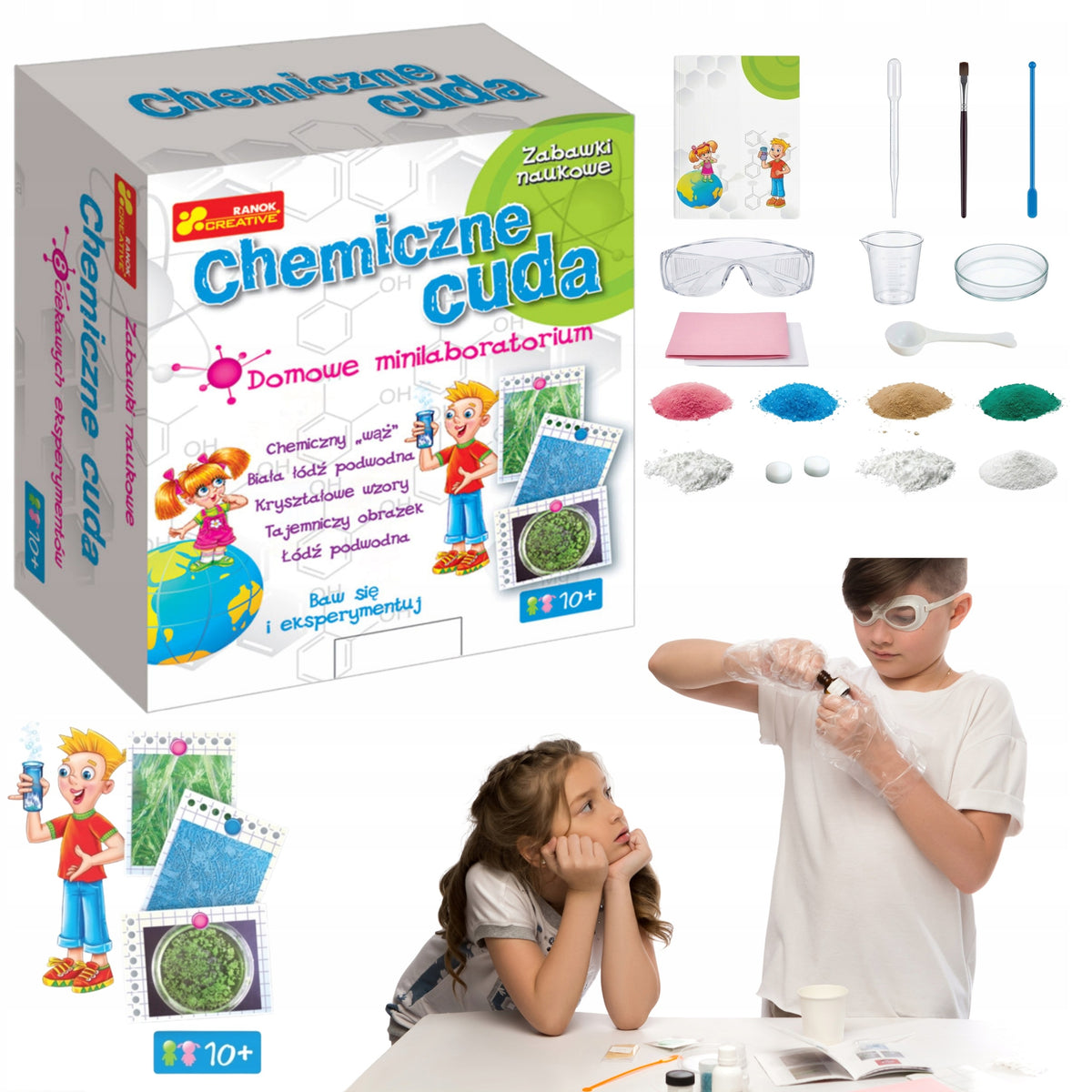 Educational Scientific Set Chemical Miracles 8 STEM Experiments for Kids