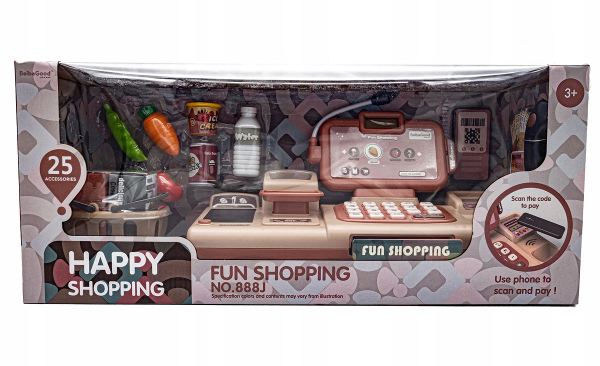 Educational Shop Cash Register for Kids Accessories Calculator Weight Large Packaging status original