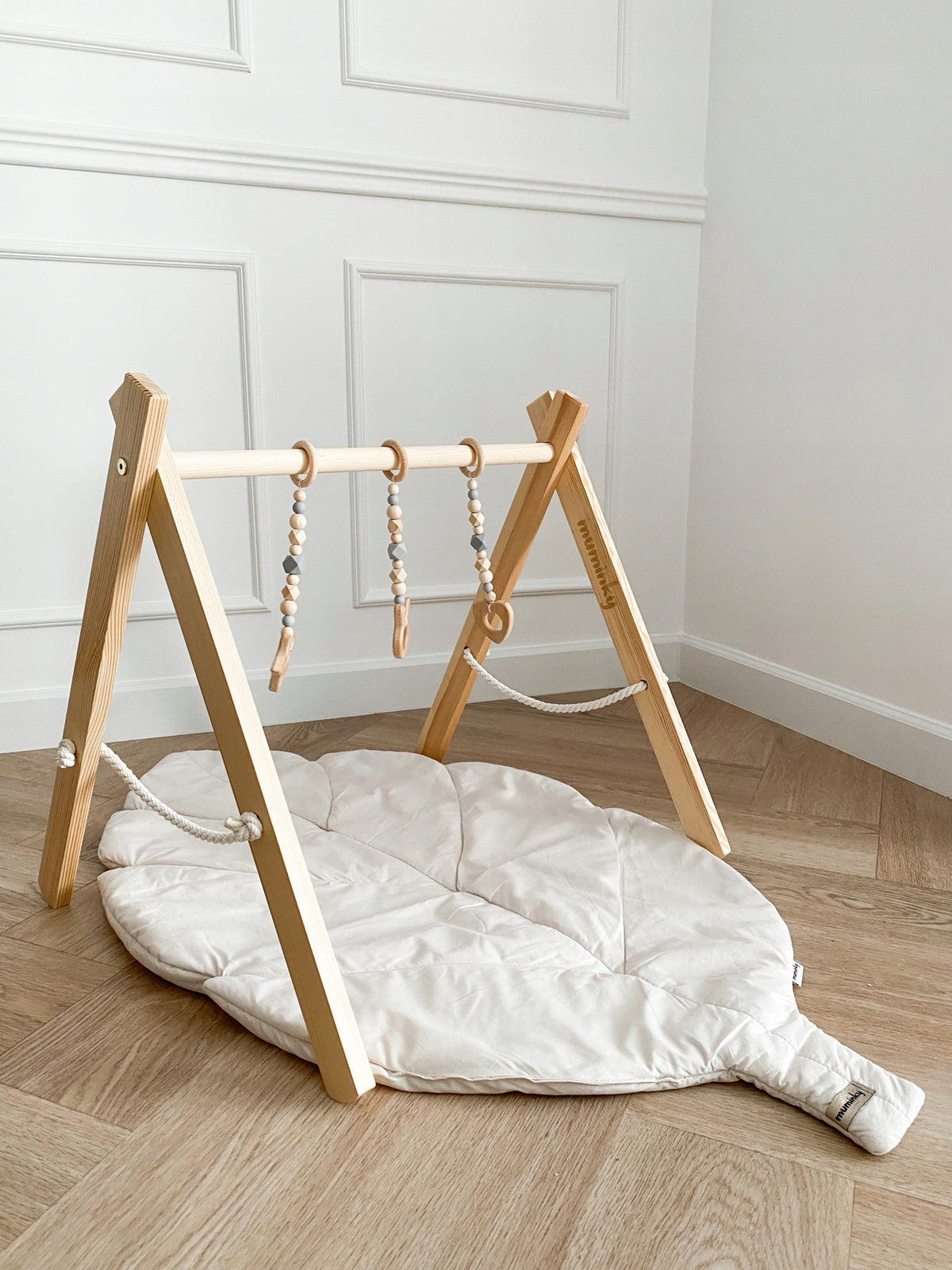 Educational Stand Gymnastic Baby Gym Wooden Infant Muminky Manufacturer code natural