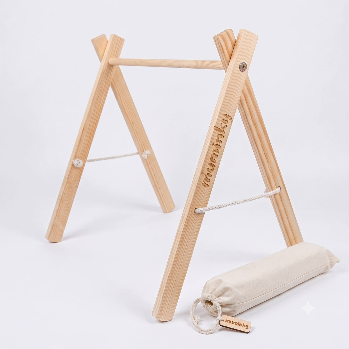 Educational Stand Gymnastic Baby Gym Wooden Infant Muminky