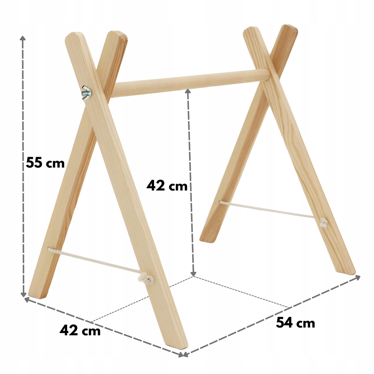 Educational Stand Gymnastic Baby Gym Wooden Natural Montessori Manufacturer code EDUKACYJNY STOJAK GIMNASTYCZNY DZIECKA