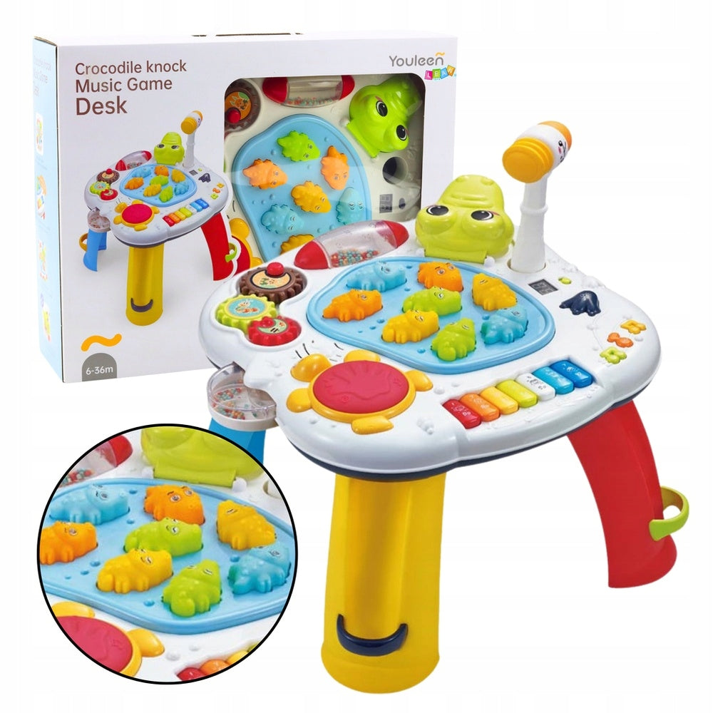 Educational Table INTERACTIVE Piano and Crocodile with Hammer