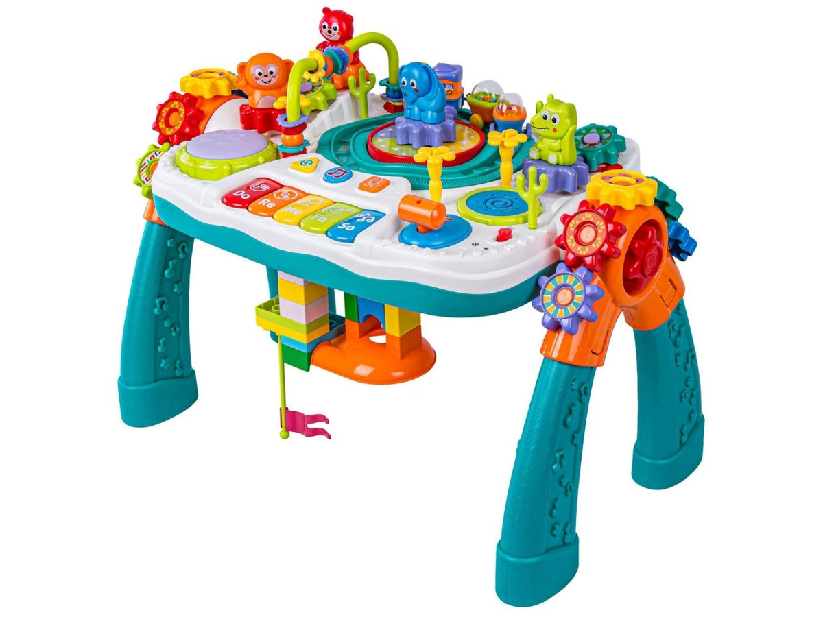 Educational Table Interactive 2in1 Piano Clothes Microphone Blocks Year Packaging status original