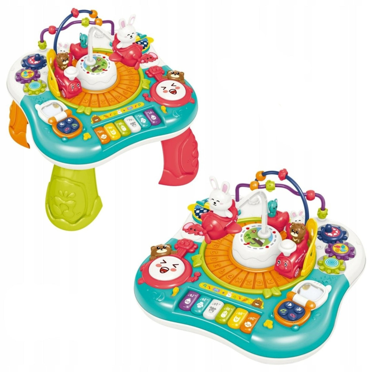 Educational Table Interactive 2in1 Piano Sounds Light 18m For Gift Packaging status original