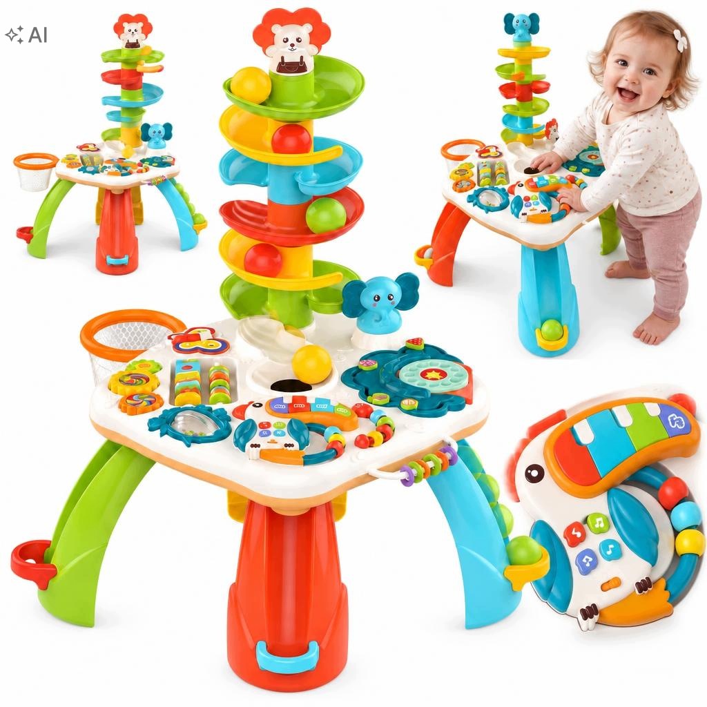 Educational Table Interactive Ball Slide Track Piano 18m+ 75 Cm