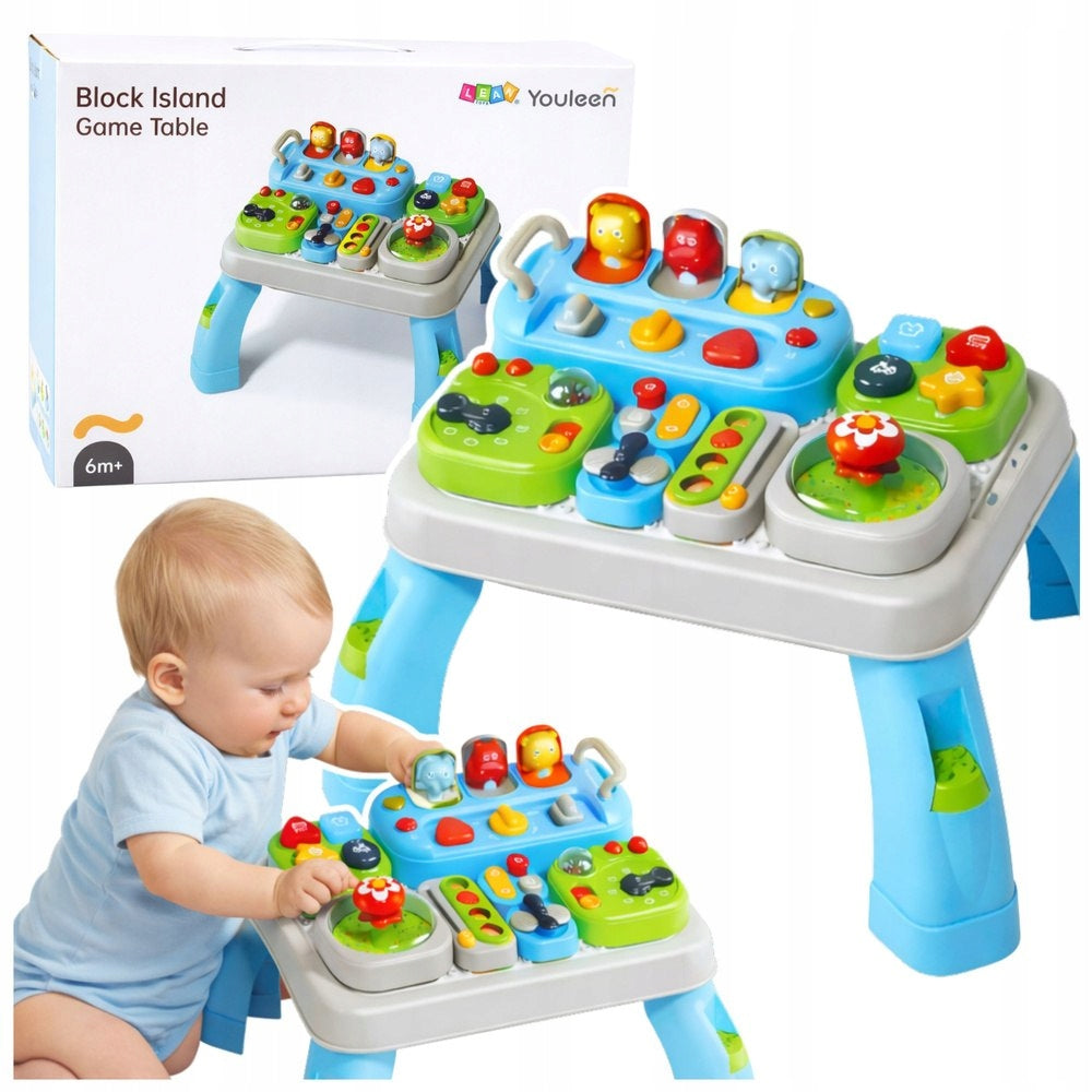 Educational Table Interactive Infant Table Sounds Blue