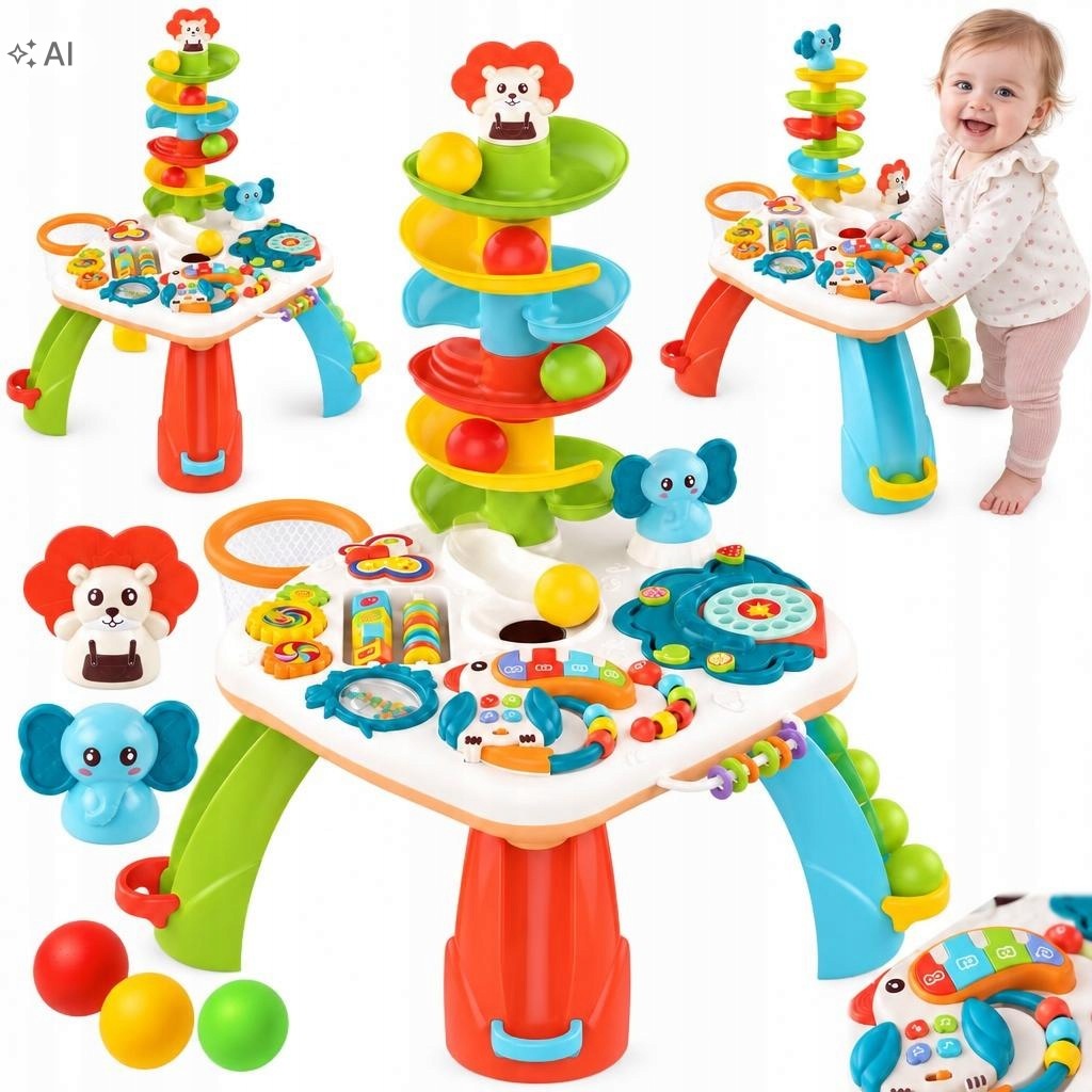 Educational Table Interactive Musical Ball Track For Children 18m+ Gift