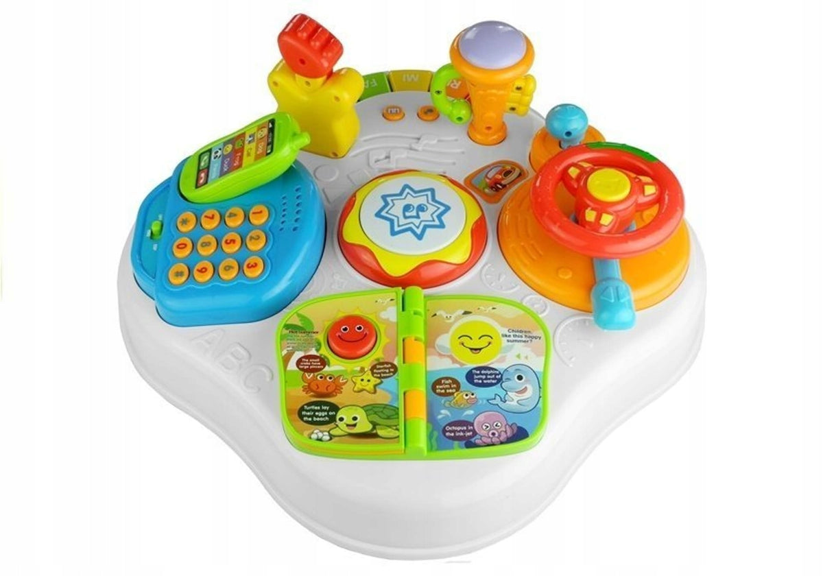 Educational Table Piano Phone Steering Wheel Game Glows 5in1 Interactive Brand no brand