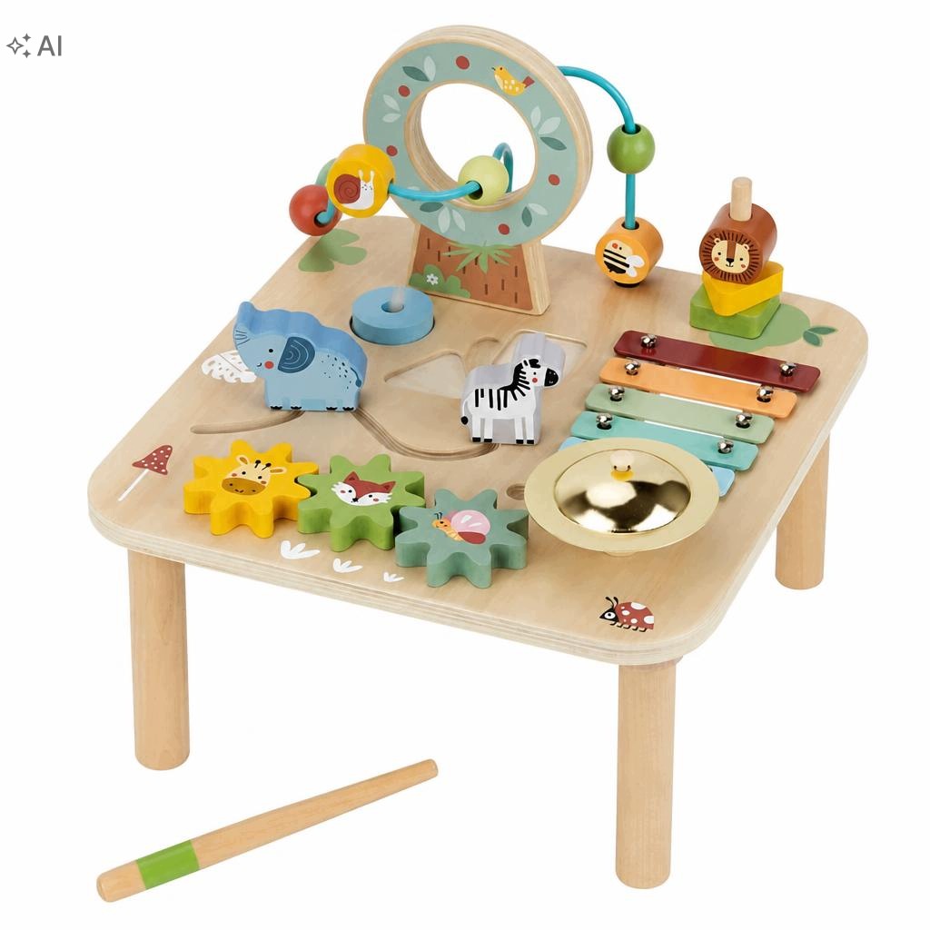 Educational Table Wooden Musical Sensory Labyrinth Montessori 18m+ Manufacturer code Muzyczny Labirynt Sensoryczny Montessori 18m+