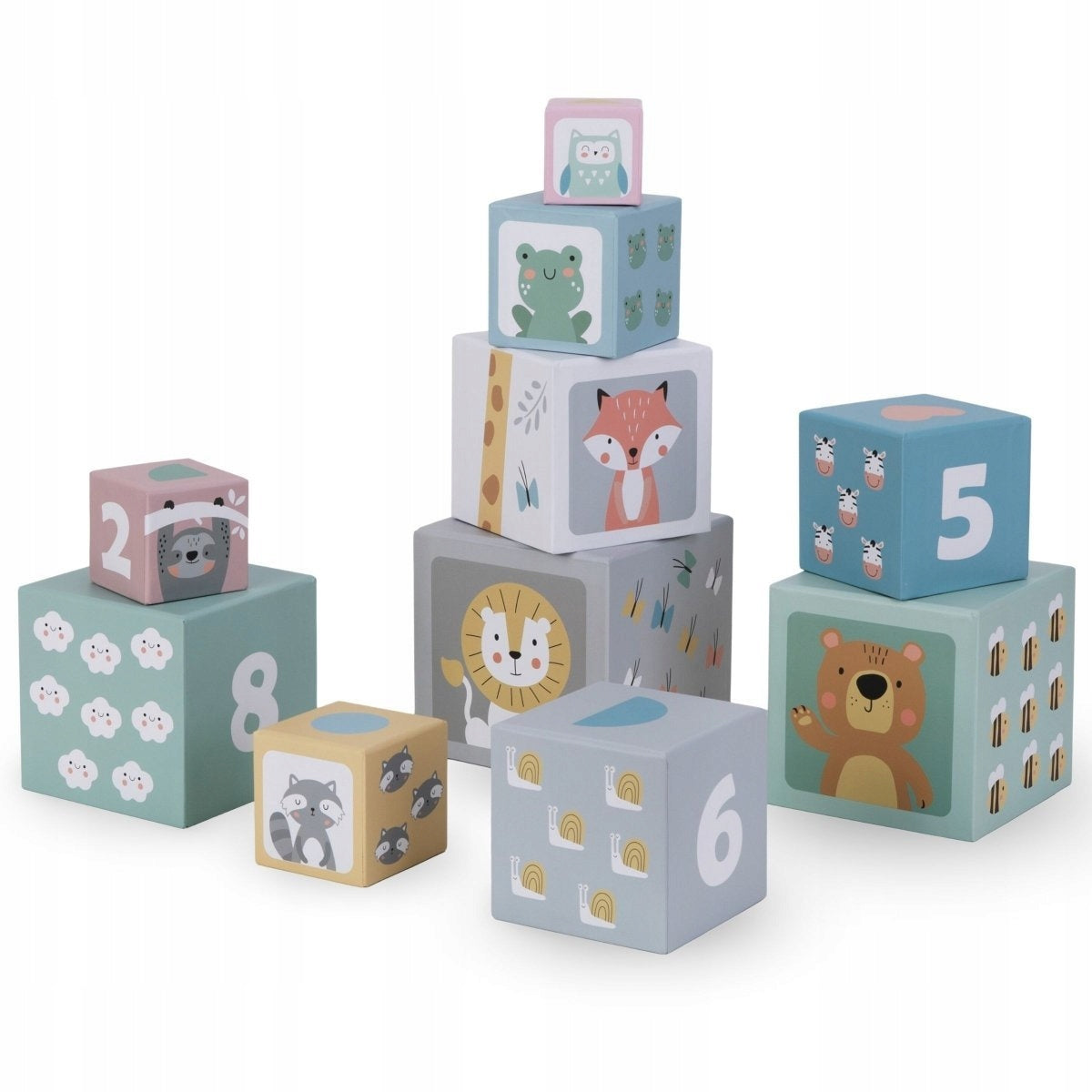 Educational Toy Numbers Animals Stacking Tower for Children 10 el. 1+ Packaging status original