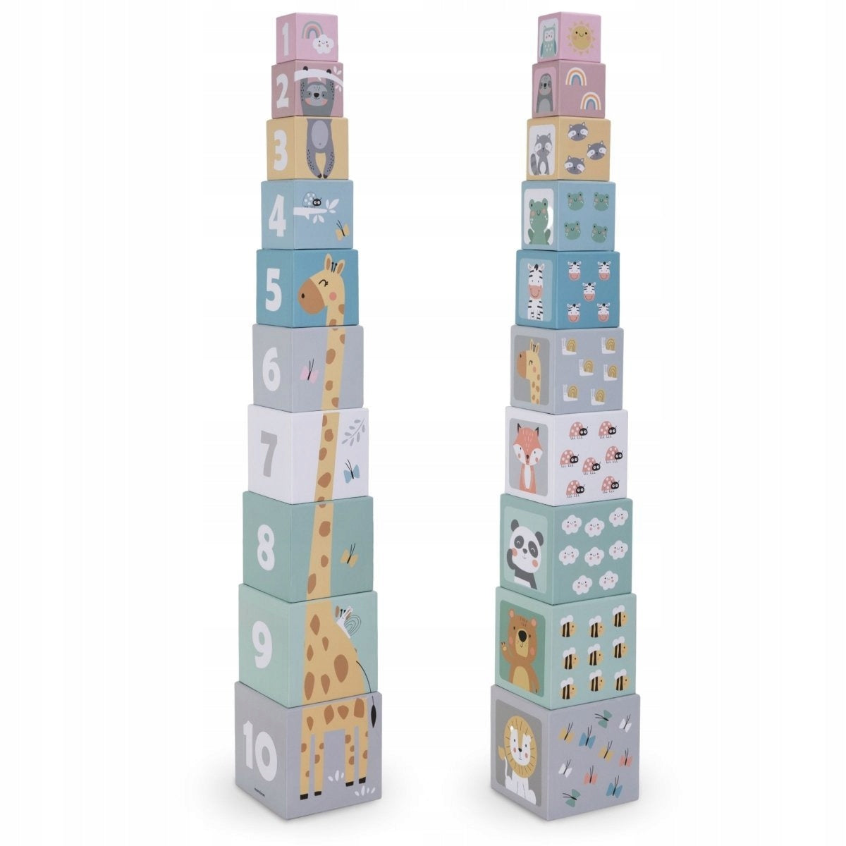 Educational Toy Numbers Animals Stacking Tower for Children 10 el. 1+
