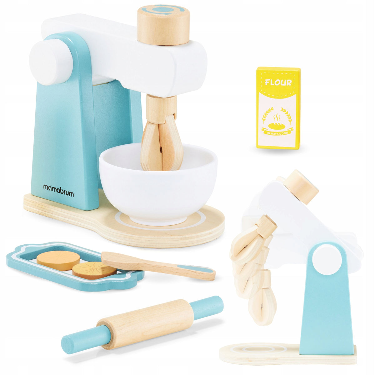 Educational Toy WOODEN MIXER BLENDER FOOD PROCESSOR FOR KIDS 3+