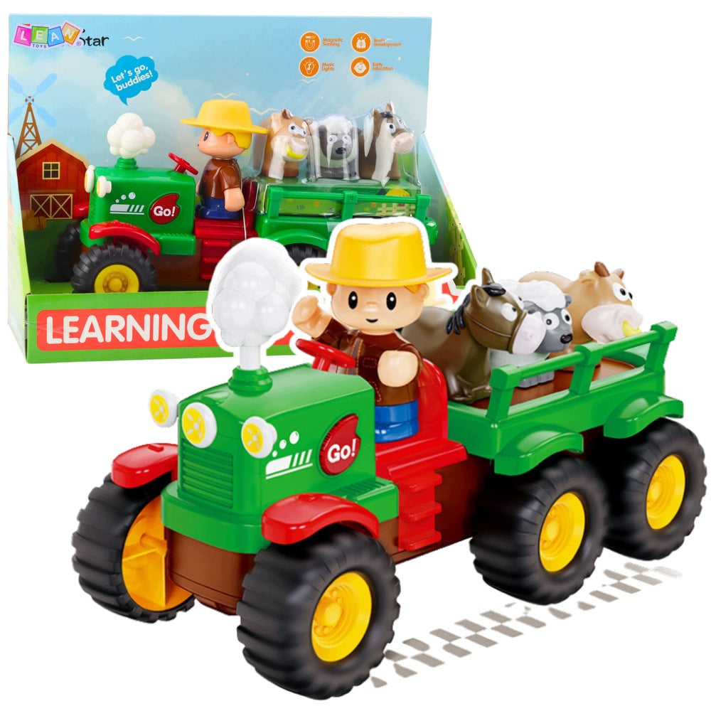 Educational Tractor Interactive For Toddler Animals Light Sounds