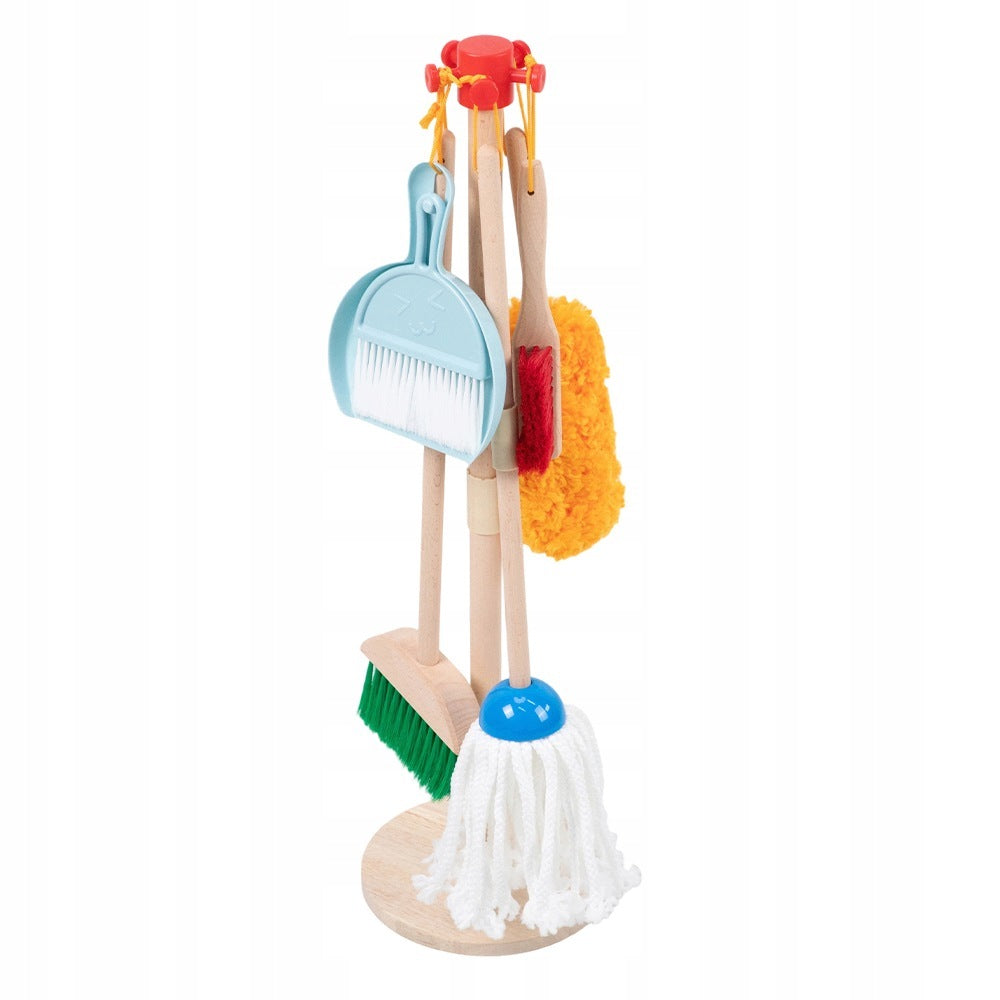 Educational Wood Cleaning Kit for Kids with Stand