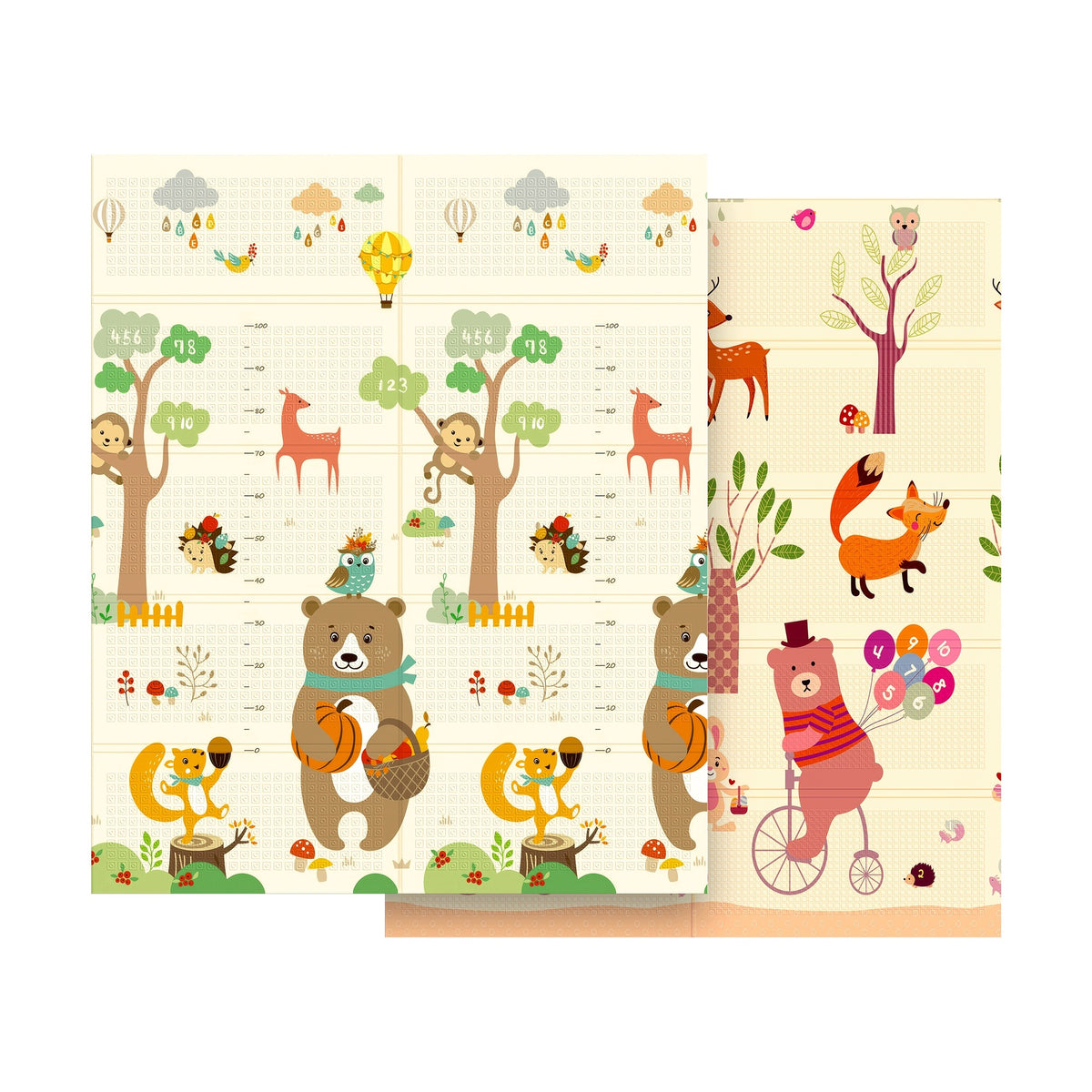 Educational mat for babies foam 180x150 cm forest and animals Rebel