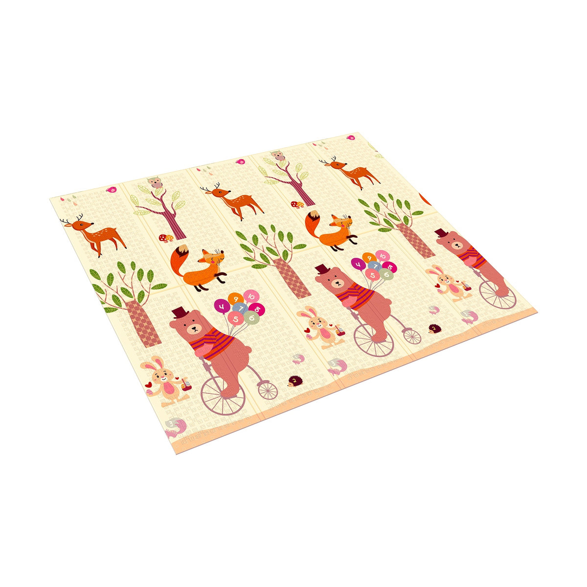 Educational mat for babies foam 200x180 cm forest and animals Rebel Brand Rebel