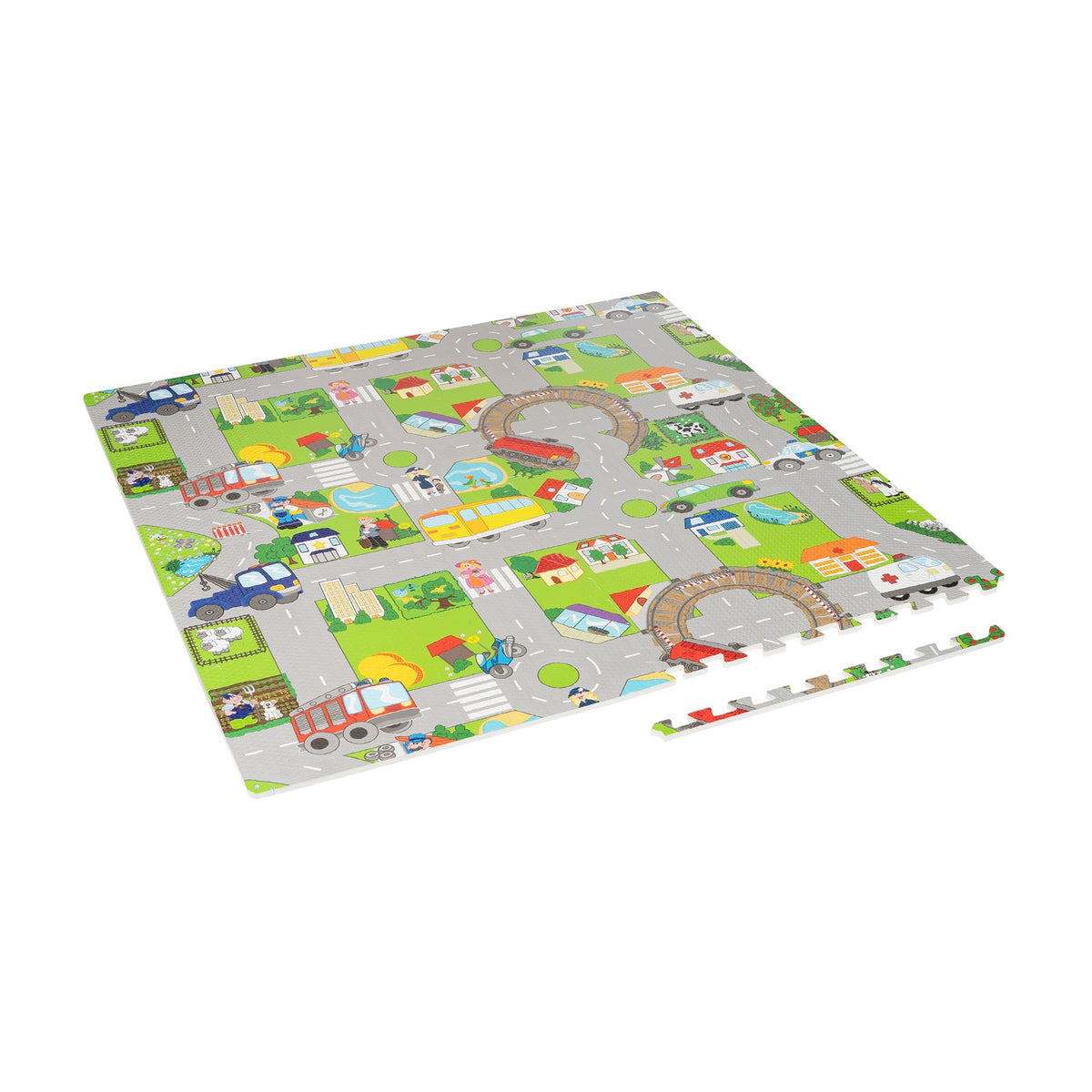 Educational mat for babies foam puzzle 120x120 cm cars Rebel Brand Rebel