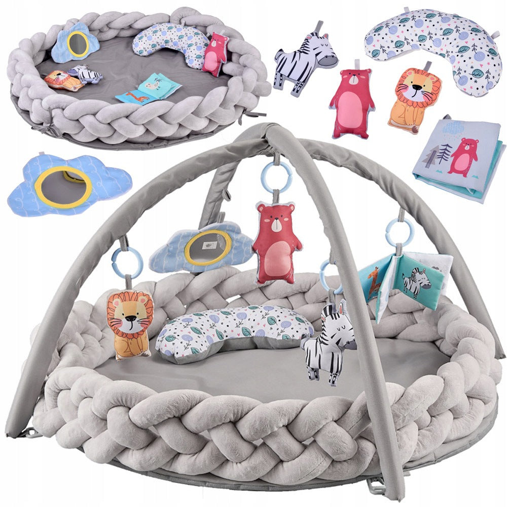 Educational mat with headband and toys + braid braided SWADDLE ZA5875