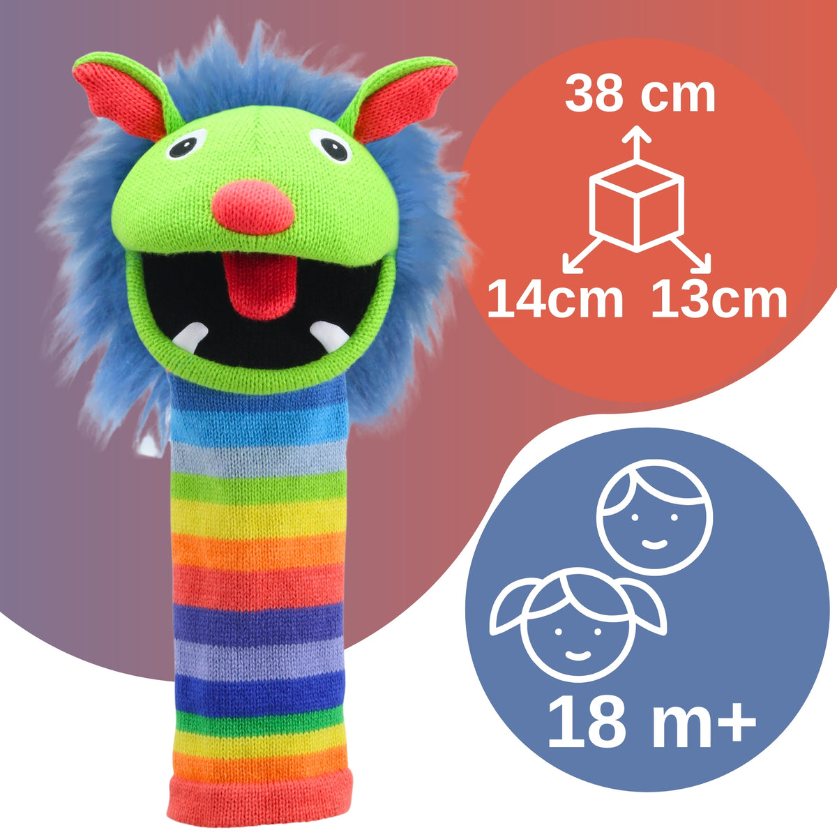 Educational puppet for kindergarten and speech therapist with SOX squeaker Brand Puppet Company