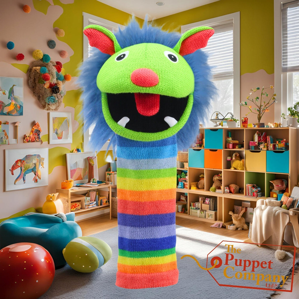 Educational puppet for kindergarten and speech therapist with SOX squeaker Packaging status original