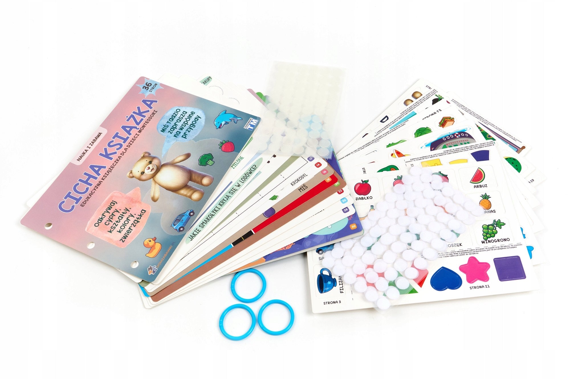 Educational silent book Montessori book POLISH VERSION LANGUAGE 36str Manufacturer code 01