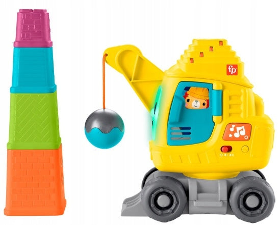 Educational toy Fisher-Price crane stack and count 9m+ English version Packaging status original