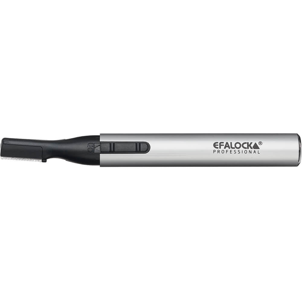 Efalock Microrazor Mini Trimmer for Eyebrows, Body and Face Dominant color silver/gray