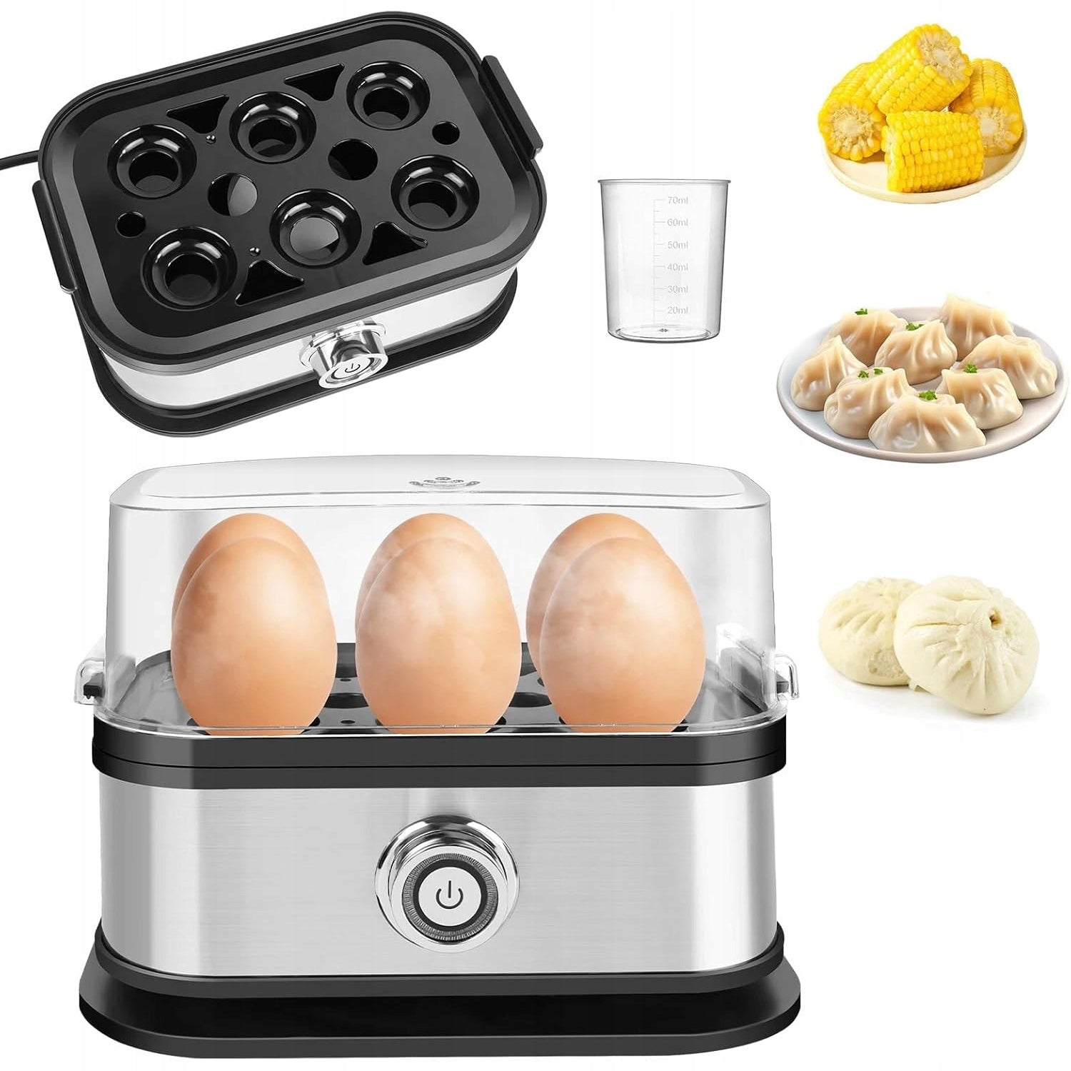 Egg Cooker 6 Eggs Electric Hard Cooking Equipment Soft