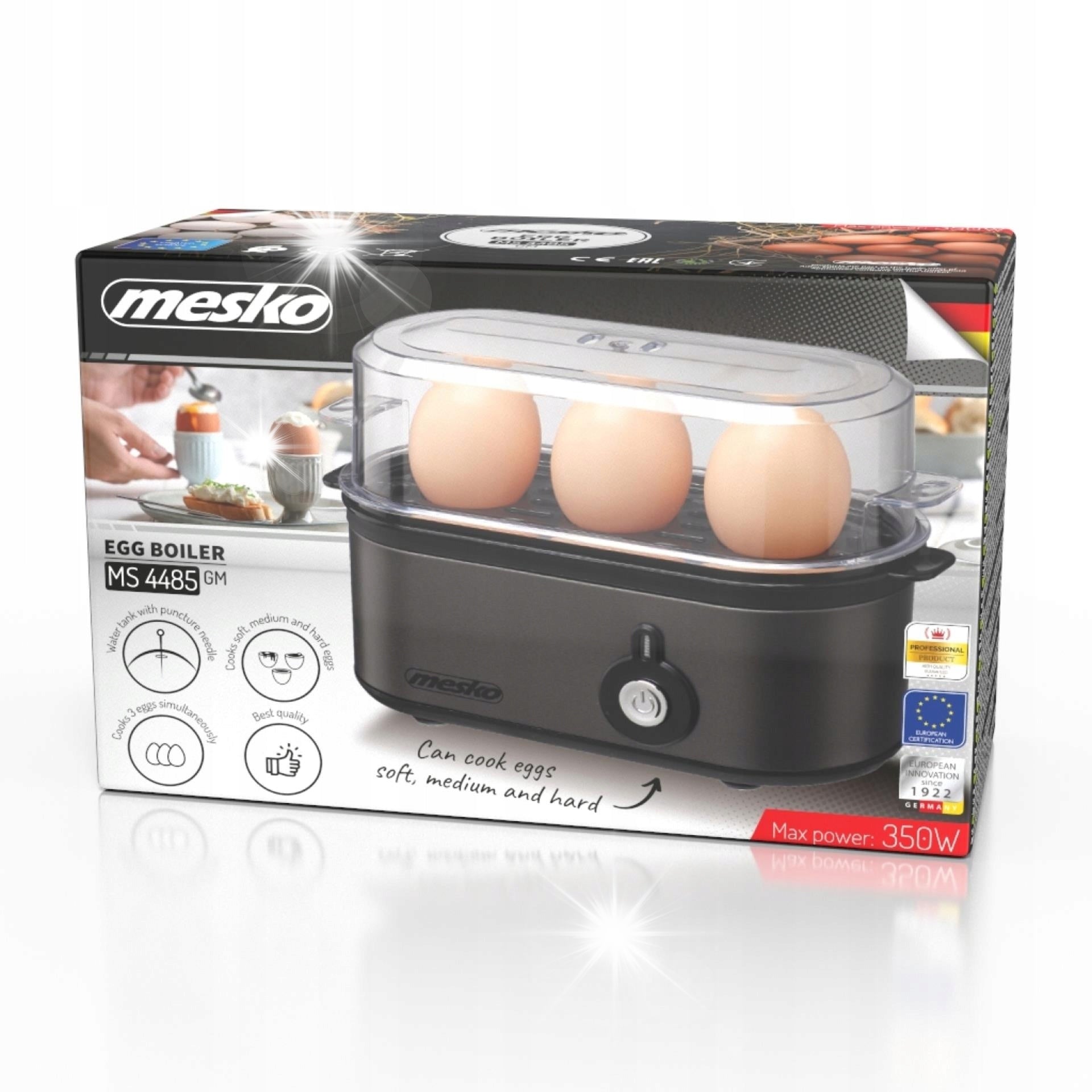 Egg Cooker Egg Cooking Machine for 3 Eggs Metal Vending Machine Strong 350W