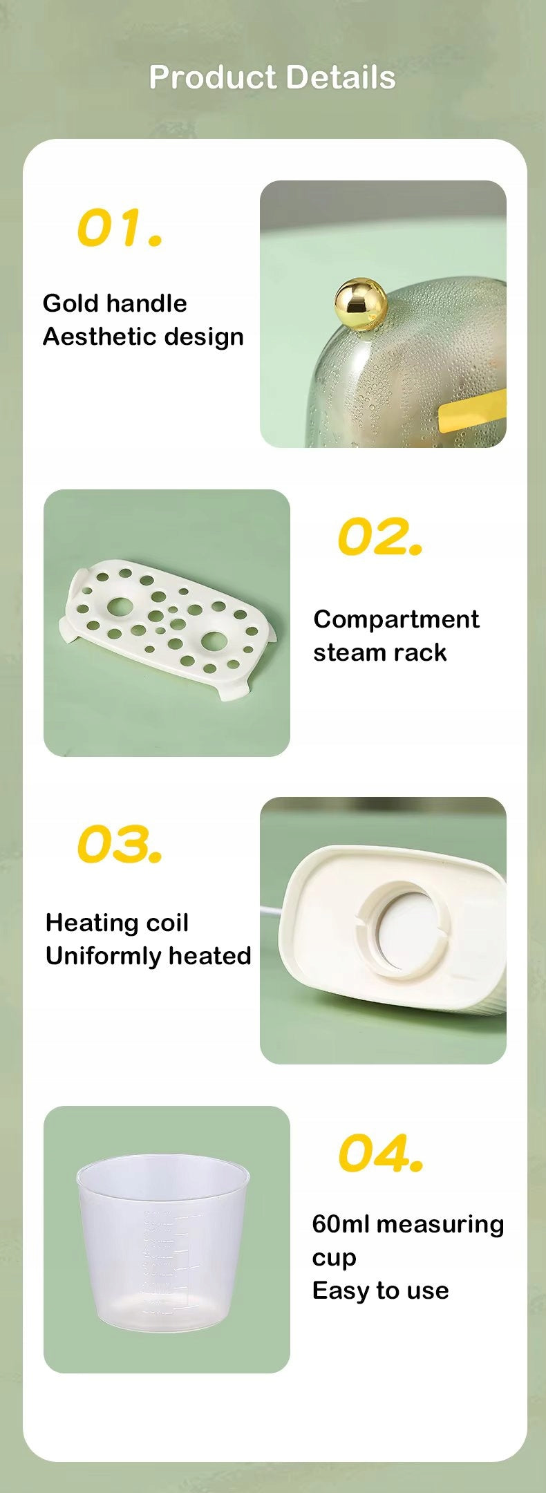 Egg Cooking Machine Mini Tourist for 2 Eggs ELECTRIC Packaging status original