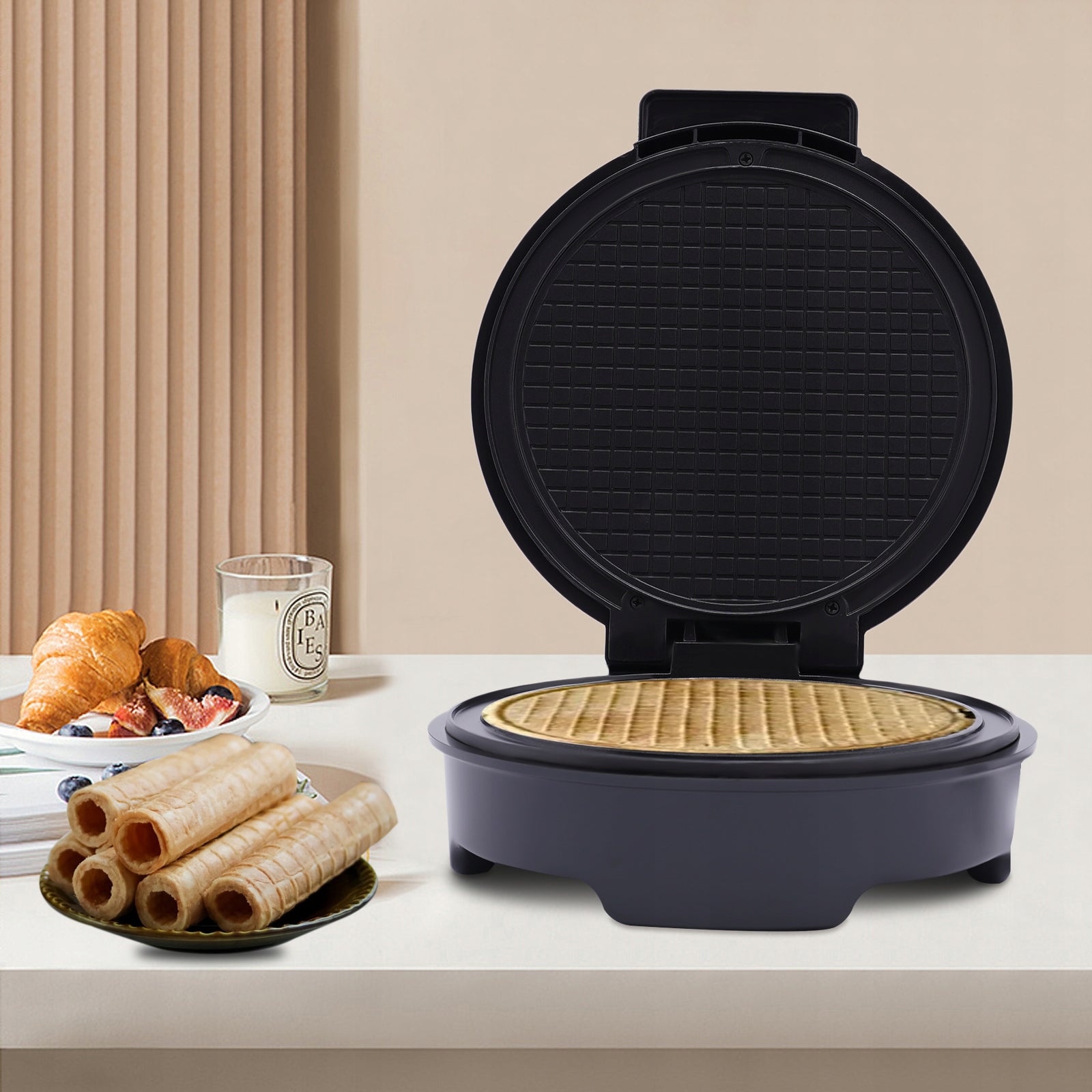 Egg Roll Making Machine,Electric Waffle Cone Maker 1200W Manufacturer code 01