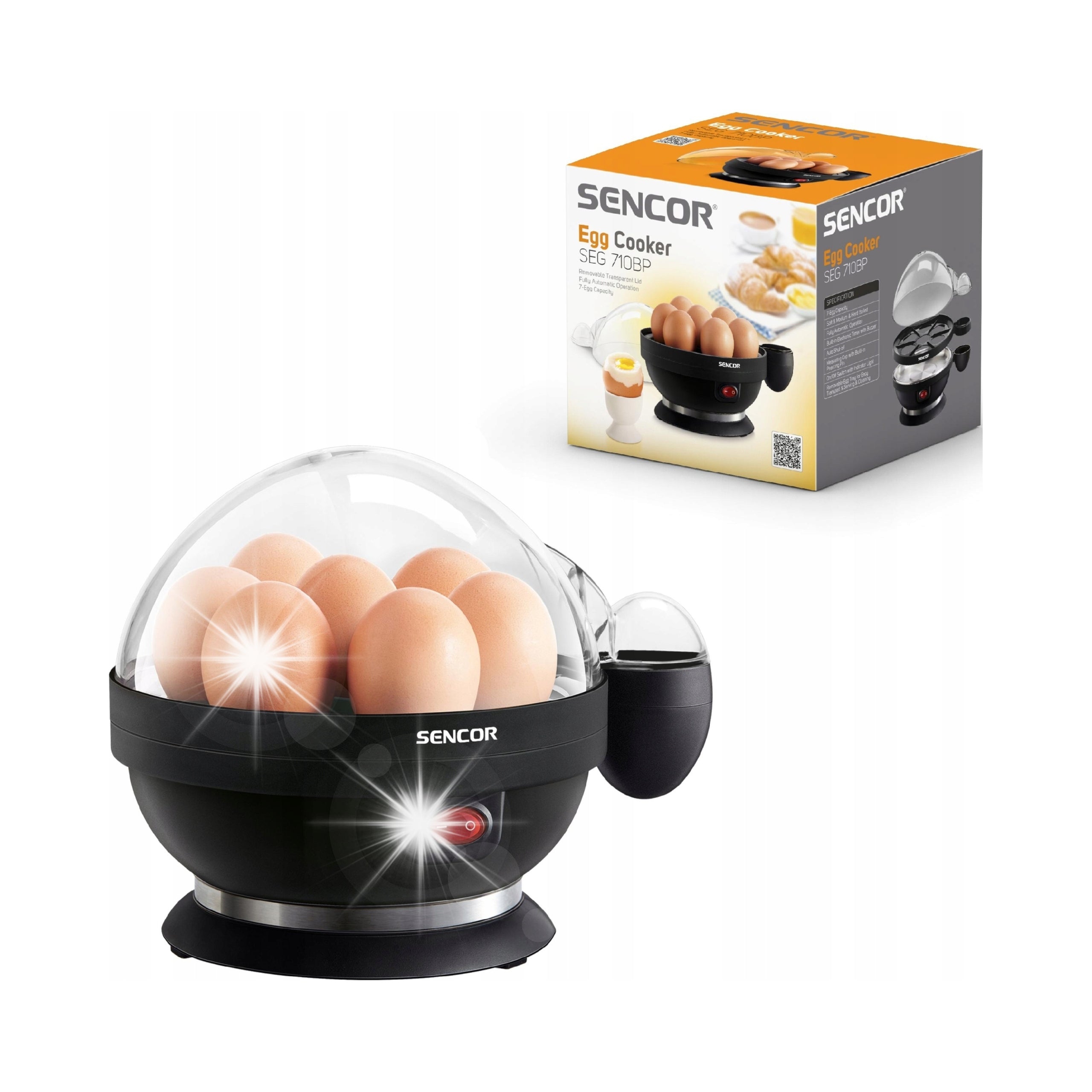 Egg cooker for cooking 7 eggs softly hard Sencor