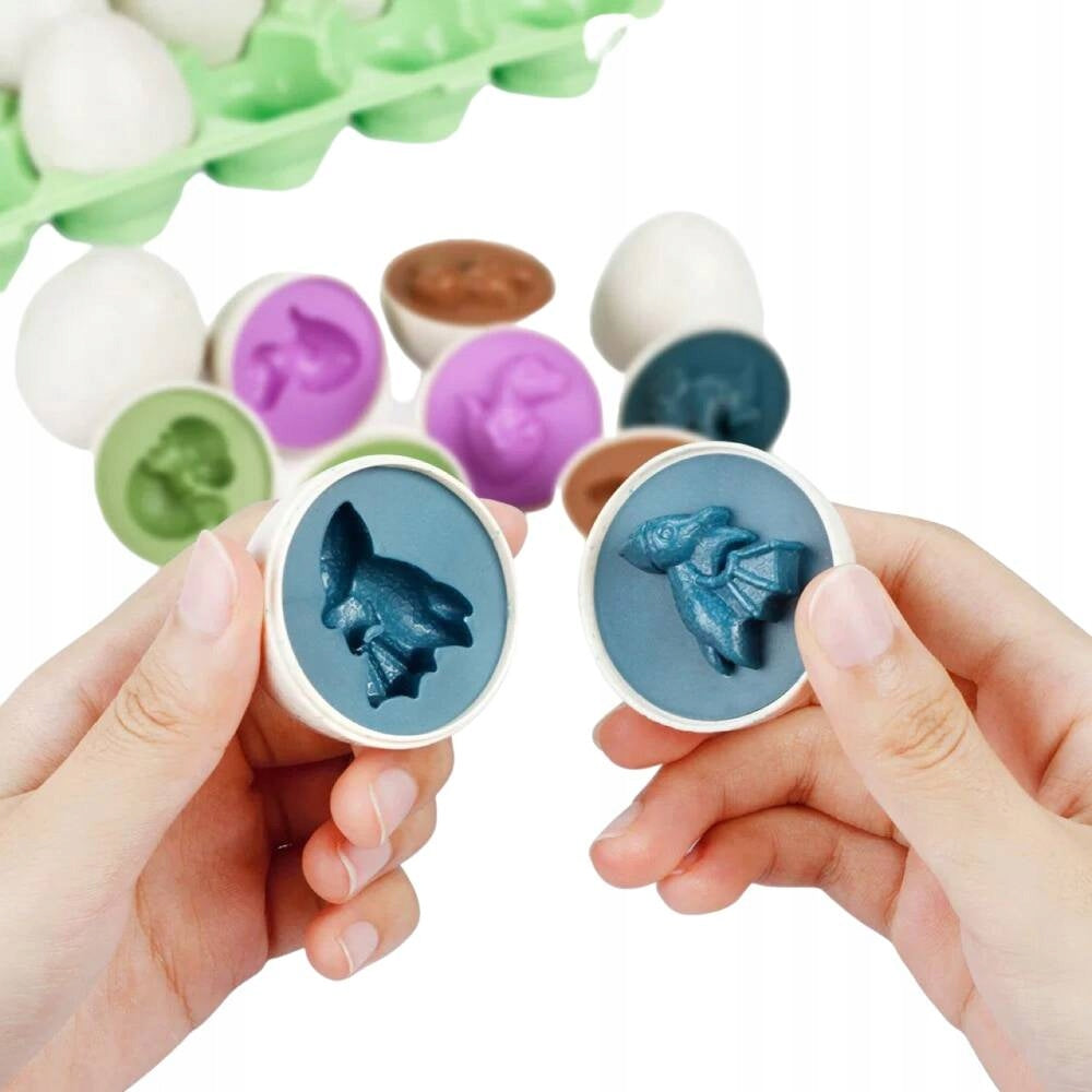 Eggs DINOSAURS PUZZLE MONTESSORI Match SHAPES SORTER EGG PUZZLE Brand NORIMPEX