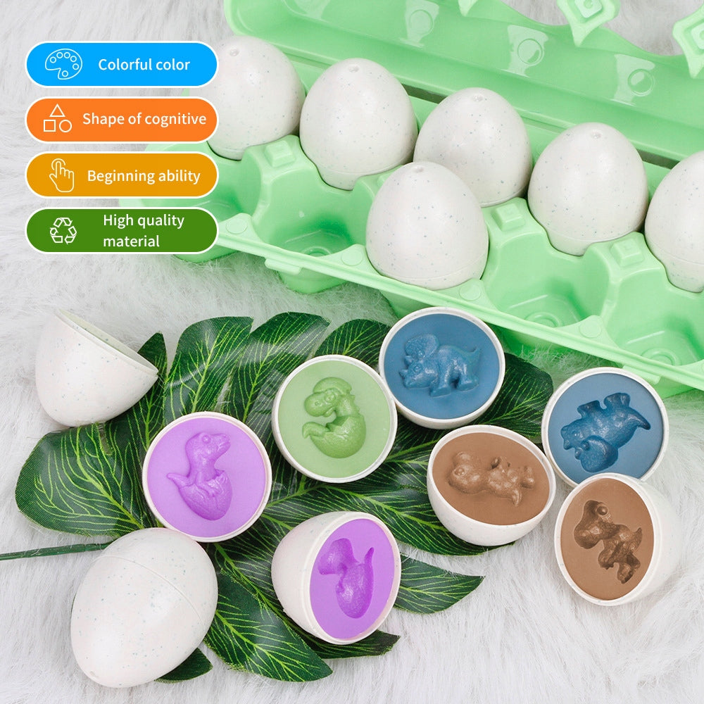 Eggs DINOSAURS PUZZLE MONTESSORI Match SHAPES SORTER EGG PUZZLE EAN (GTIN) 5902444091253