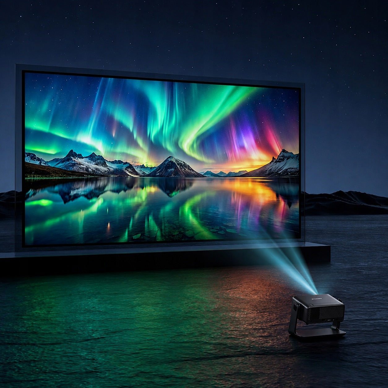 Einyoumily AC201 Mini Projector | 1080P Netflix Wi-Fi 6 Bluetooth Smart Manufacturer code AC201