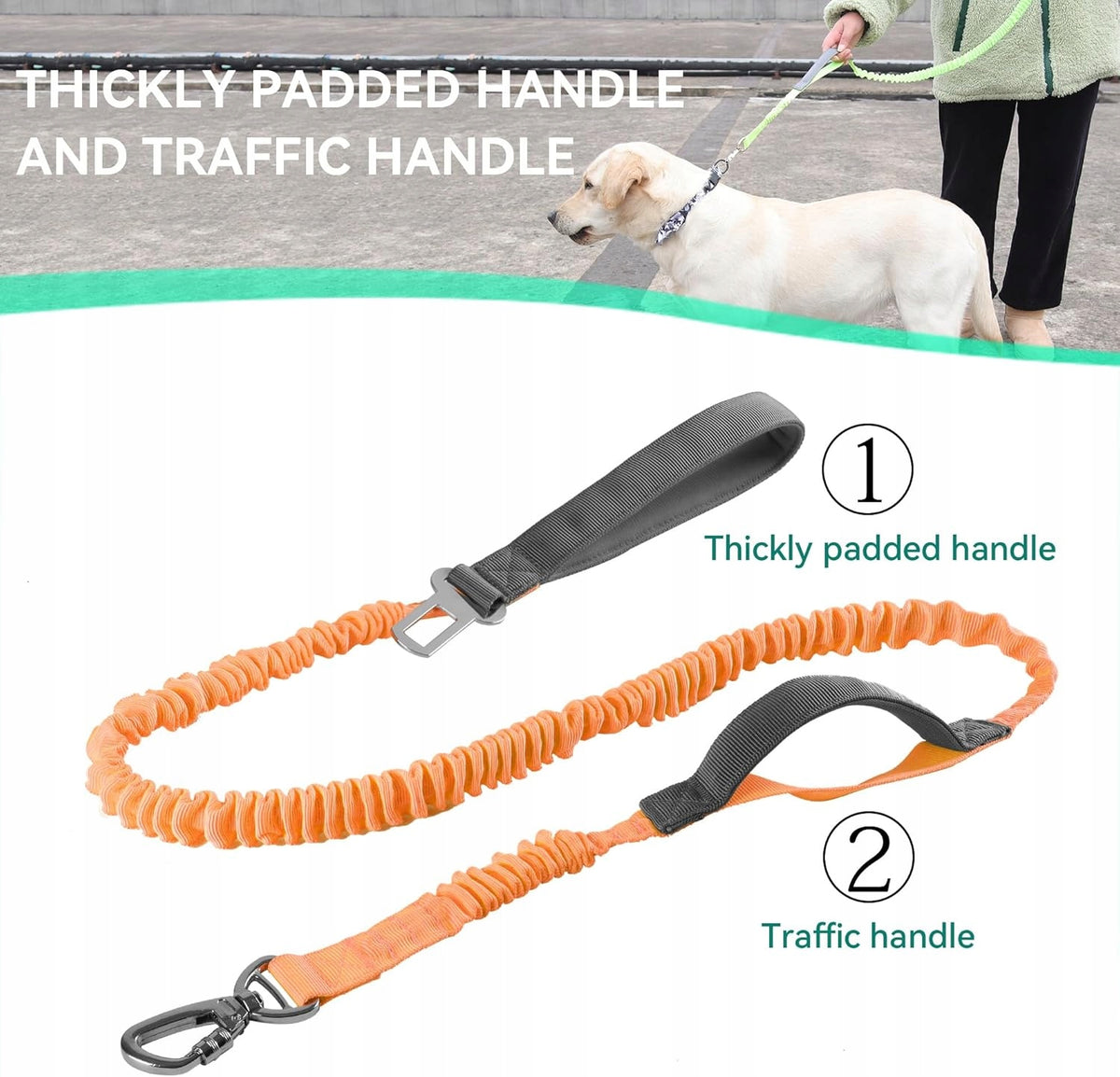 Elastic leash for dog running 125-190 cm Brand no brand