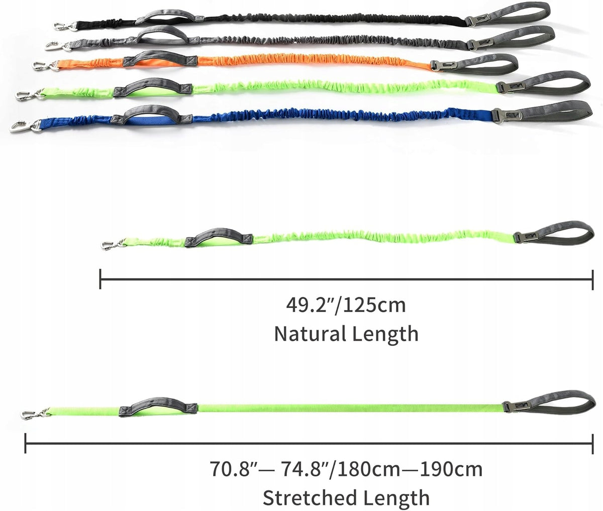 Elastic leash for dog running 125-190 cm Manufacturer code U001
