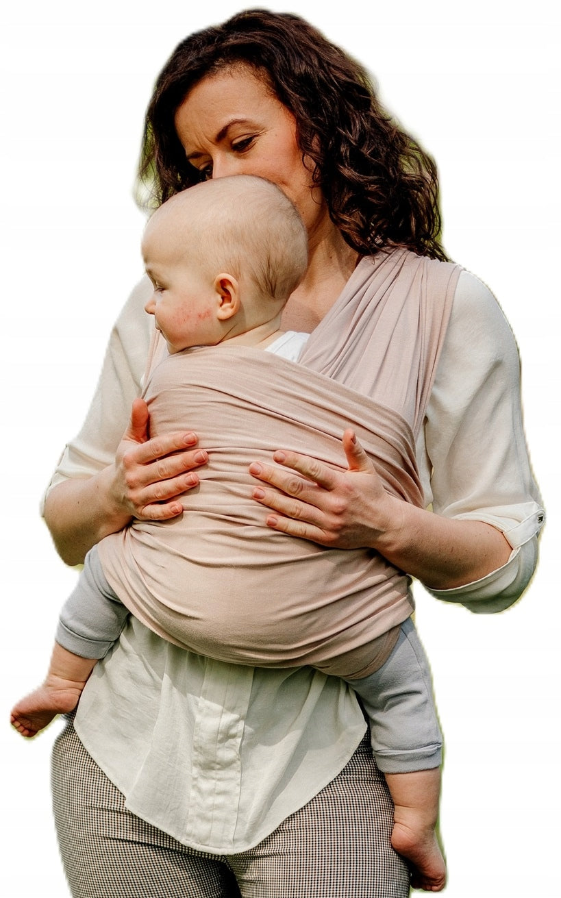 Elastic sling for carrying a child , Beige, 5m