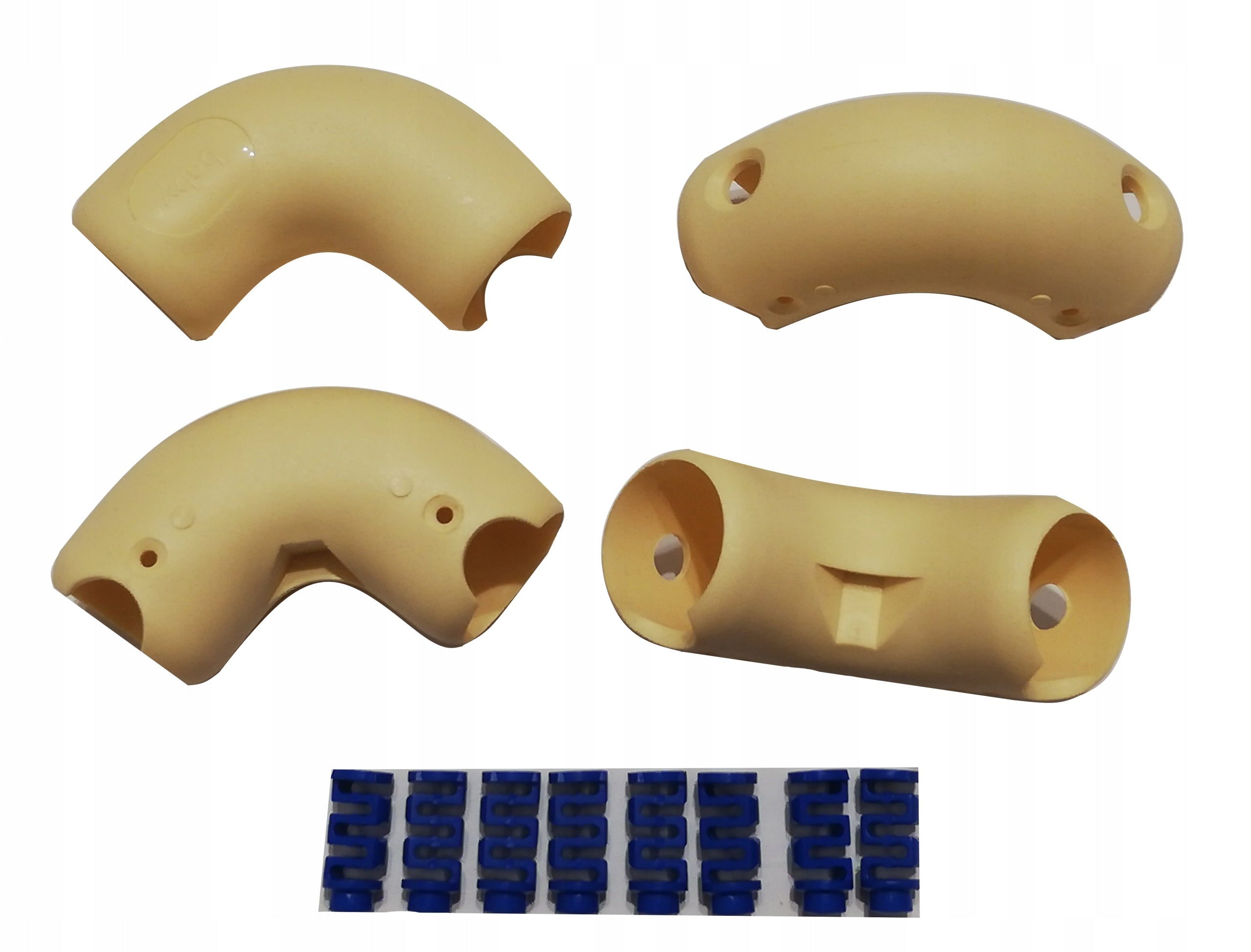 Elbow for connecting the cot playpen with latches