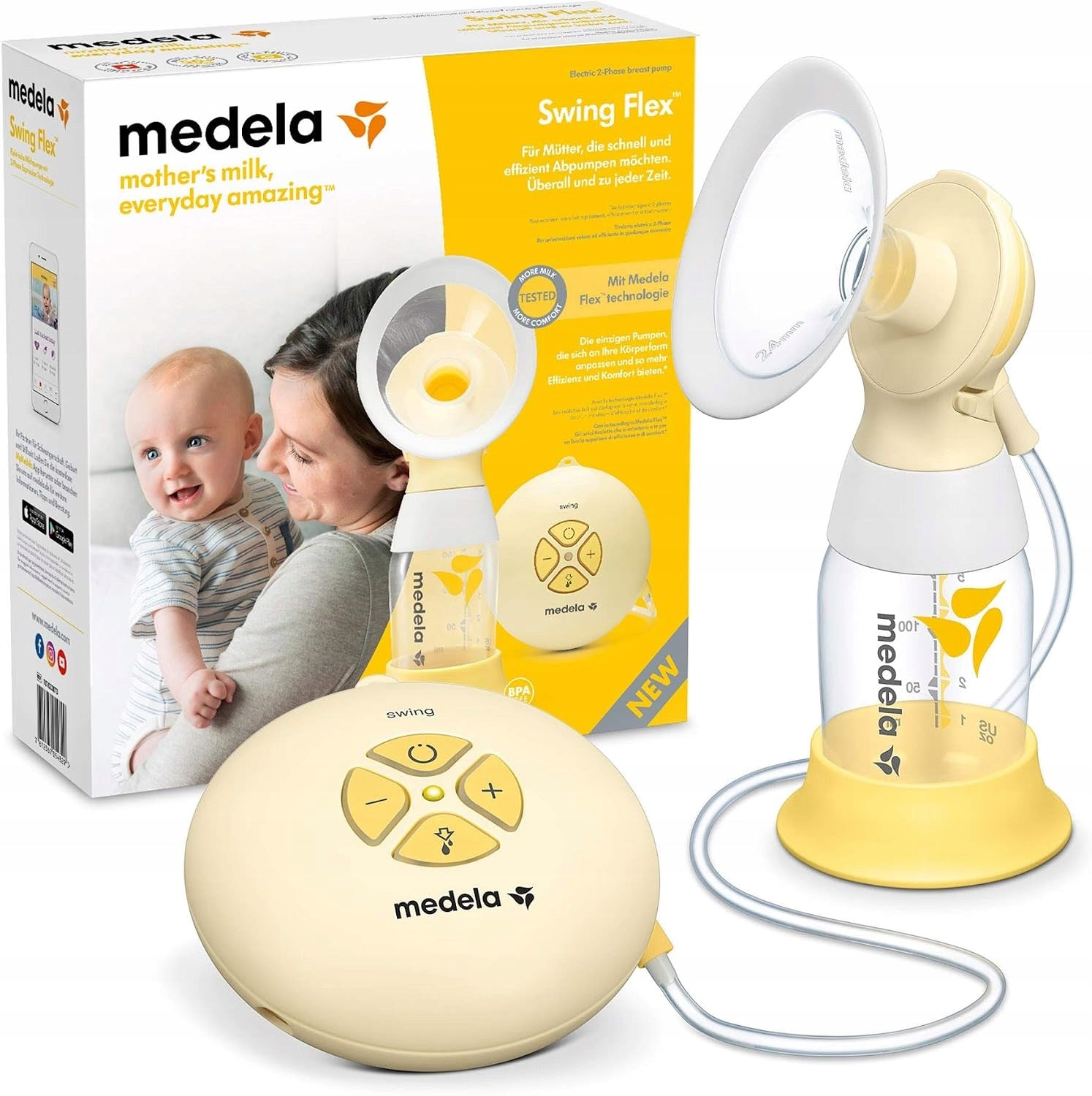 Electric BREAST PUMP MEDELA Swing Flex Two-phase 150 ml adjustable