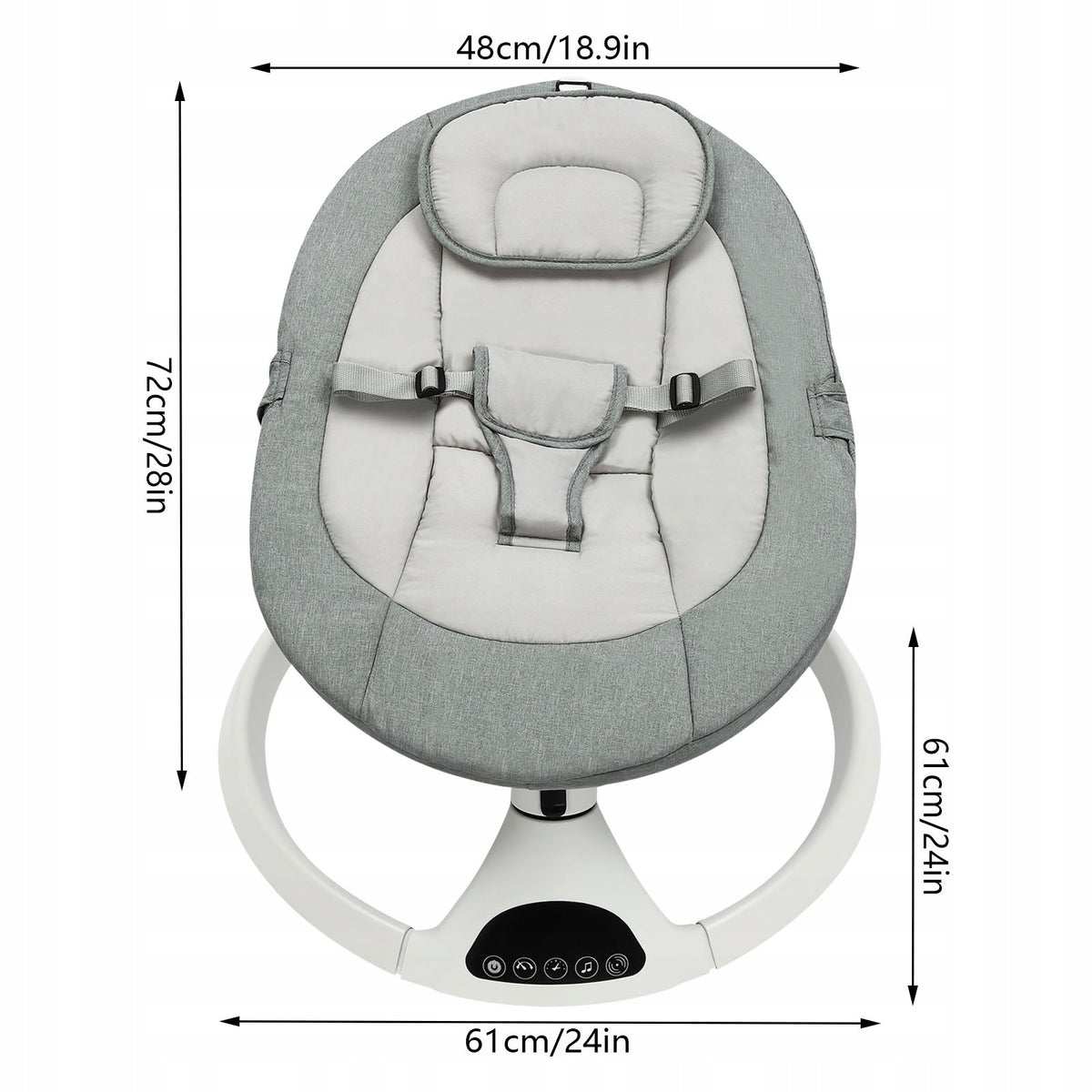 Electric Baby Swing with Bluetooth Remote Control 0-12 Months Manufacturer code 756383271000