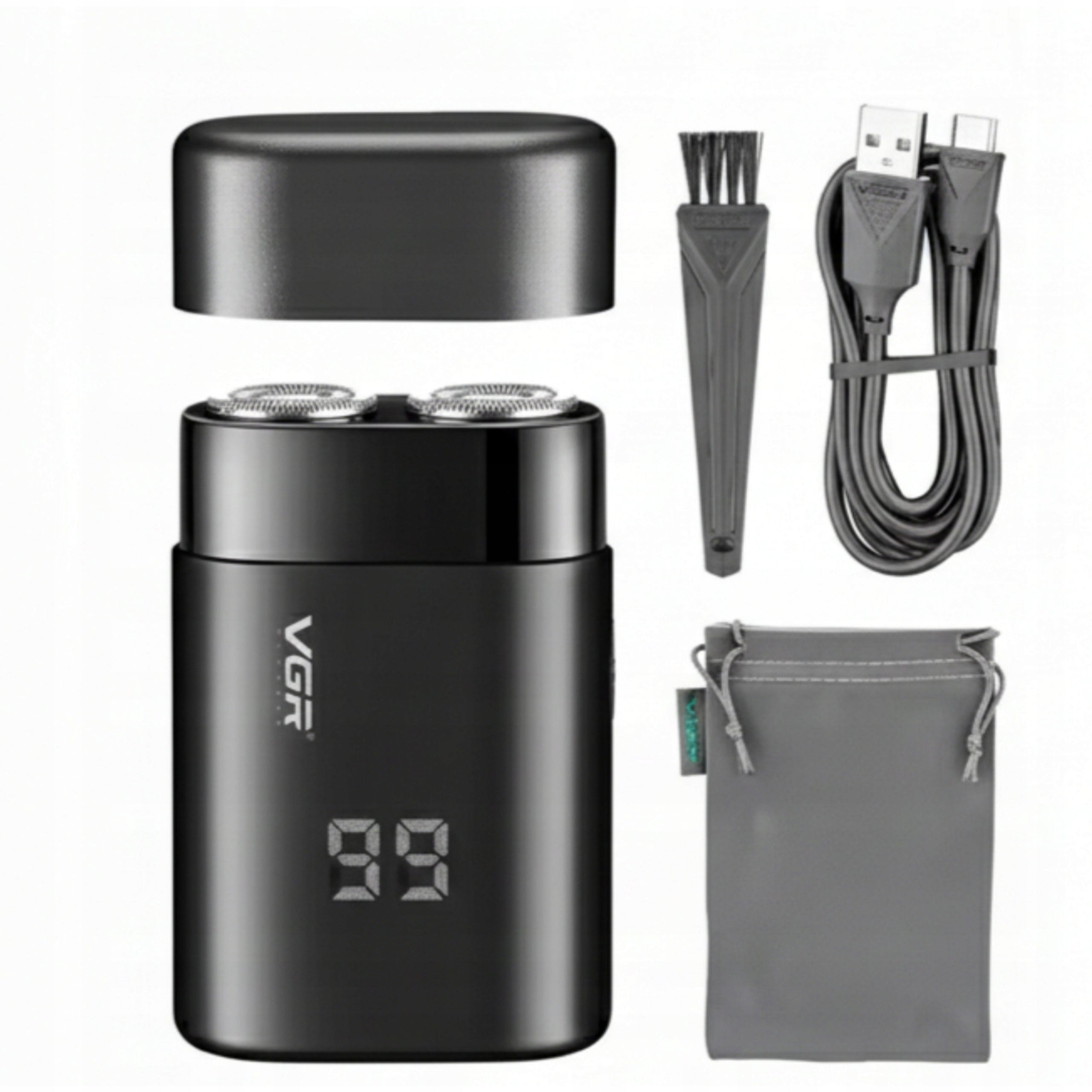 Electric Beard Shaver Waterproof with LED Display 90 min