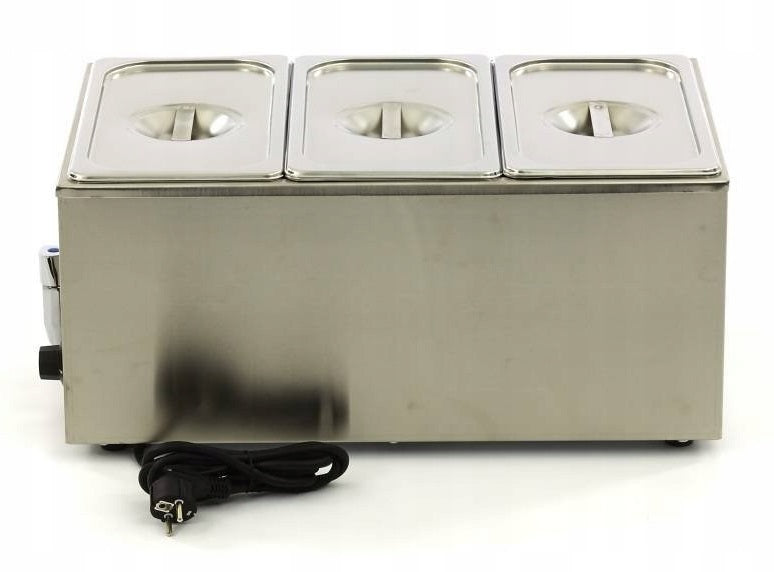Electric Bemar with Tap Containers and Cover 3x 1/3GN 1200W Maxima 9300011 Manufacturer code 09300011