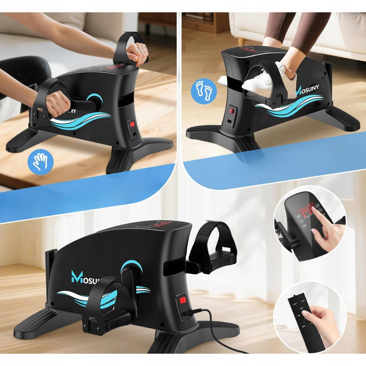 Electric Bike Trainer with LCD Rehabilitation Pedals for Seniors Brand no brand