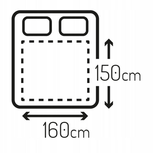 Electric Blanket Heating Mat Soft CR7417 Remote Control Timer 2 People 160x150 cm Batteries included no