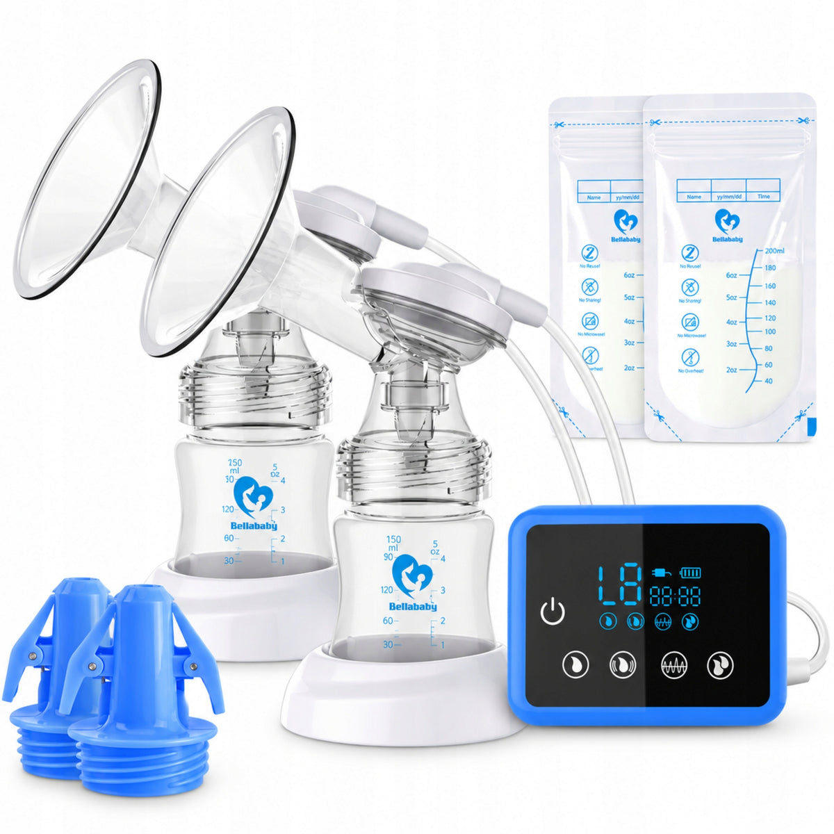 Electric Breast Pump Dual Bellababy Wireless Quiet USB