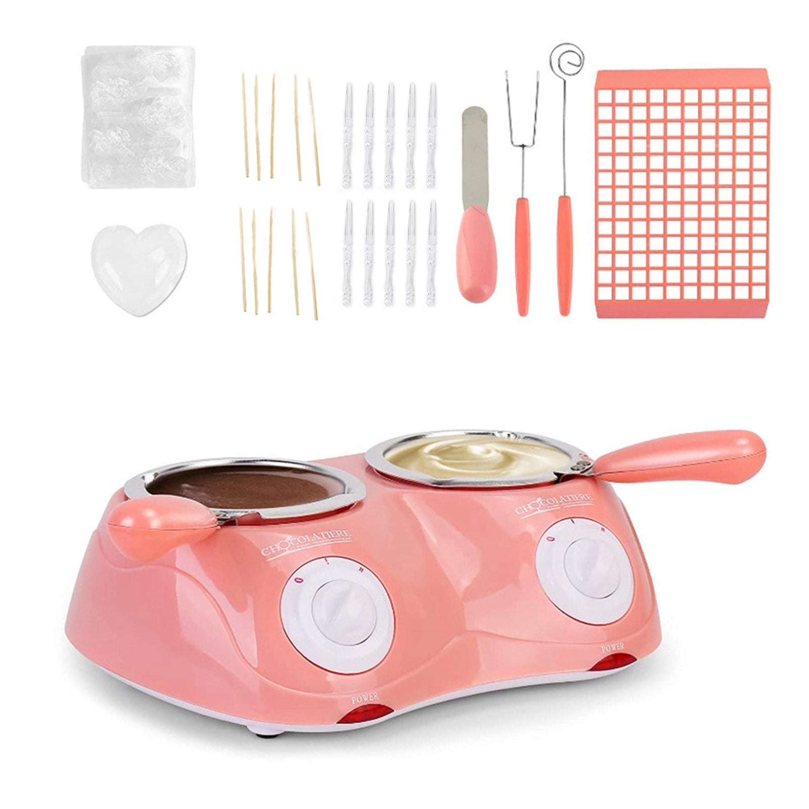 Electric Chocolate Melting Pot with Nonstick Accessories d Dominant color multicolor