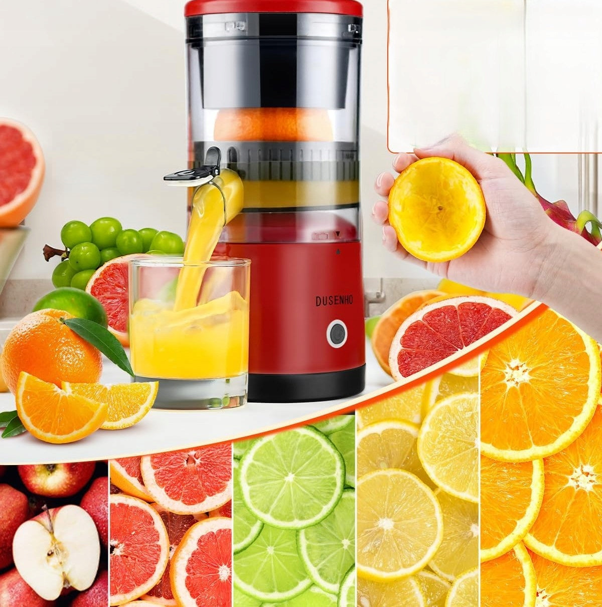 Electric Citrus Juicer USB Red Power rating 45 W