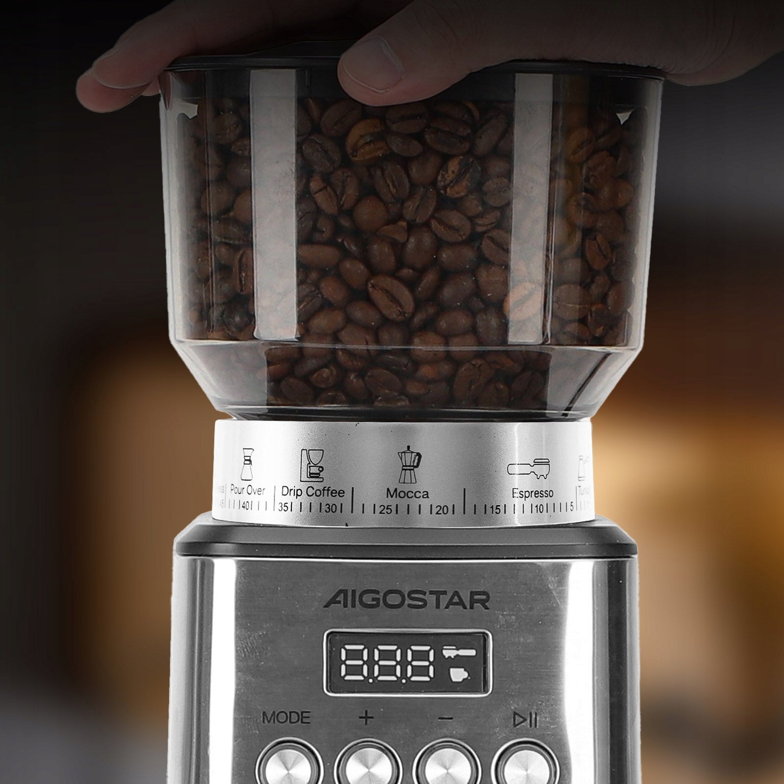 Electric Coffee Grinder 52 LEVELS GRINDING DEGREE 180W EAN (GTIN) 8433325360849