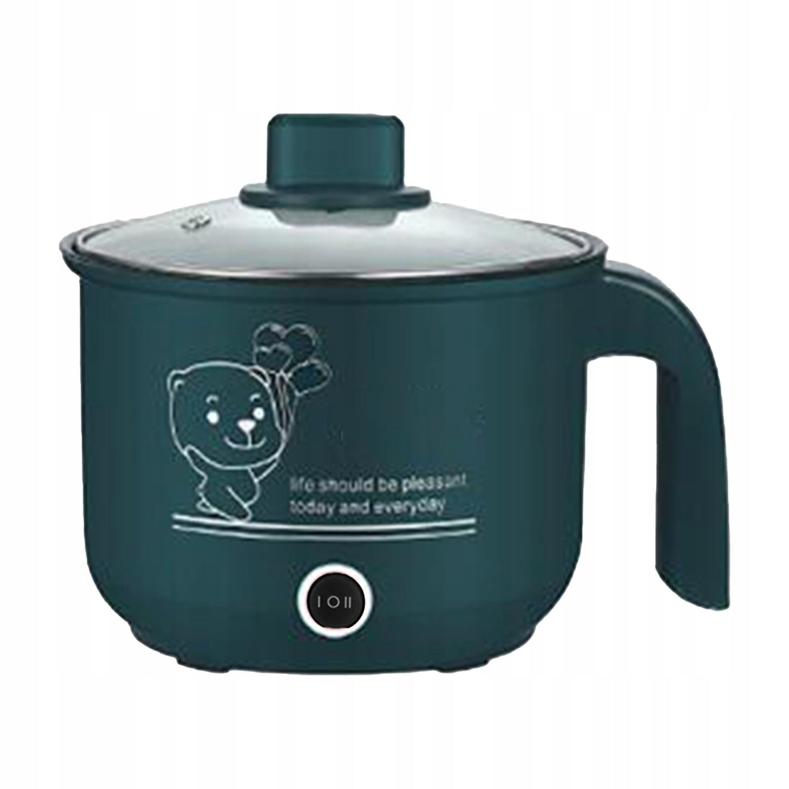 Electric Cooking Pot Nonstick Electric Green Dominant color multicolor